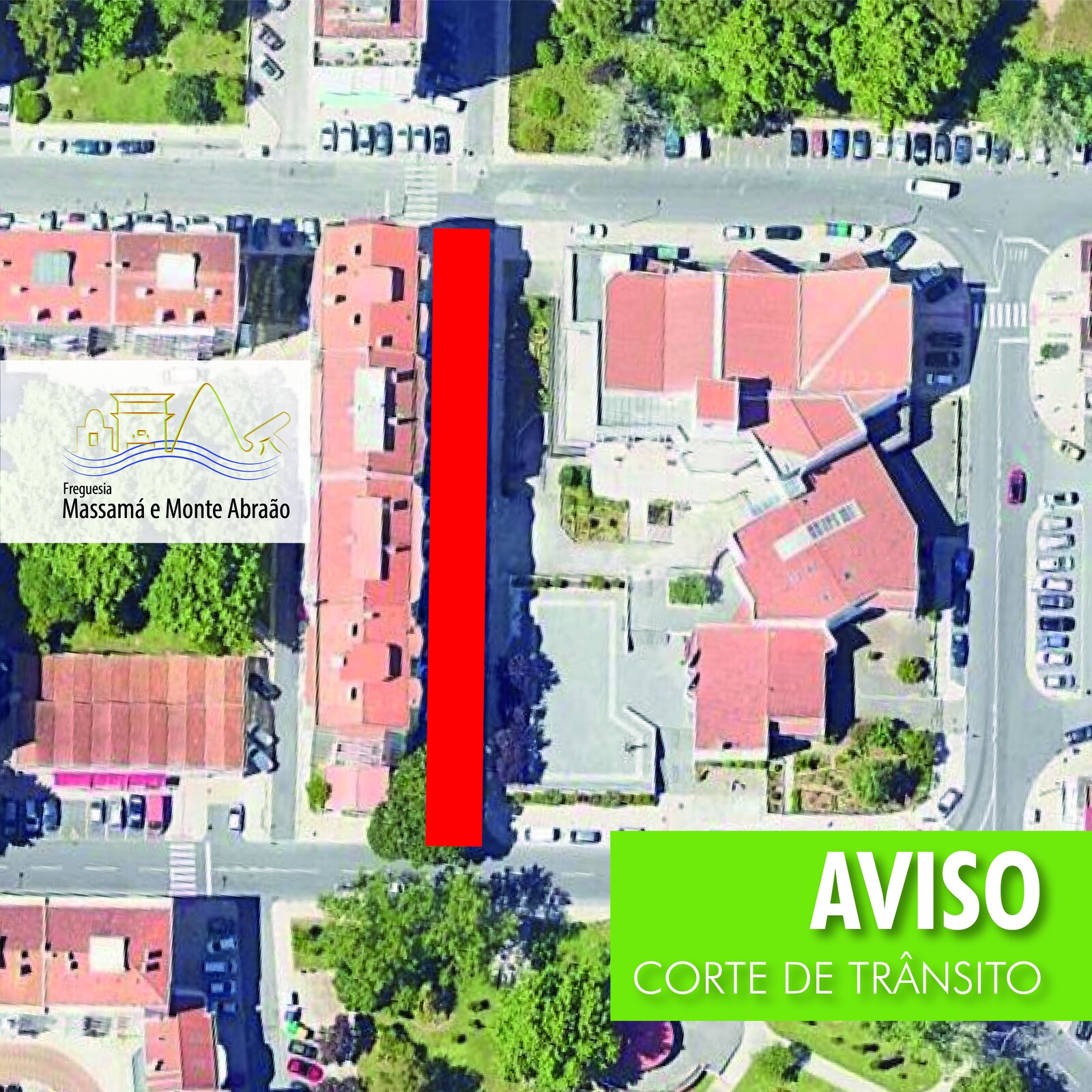 Aviso | Corte ao Trânsito na Rua Garcia Resende, em Monte Abraão