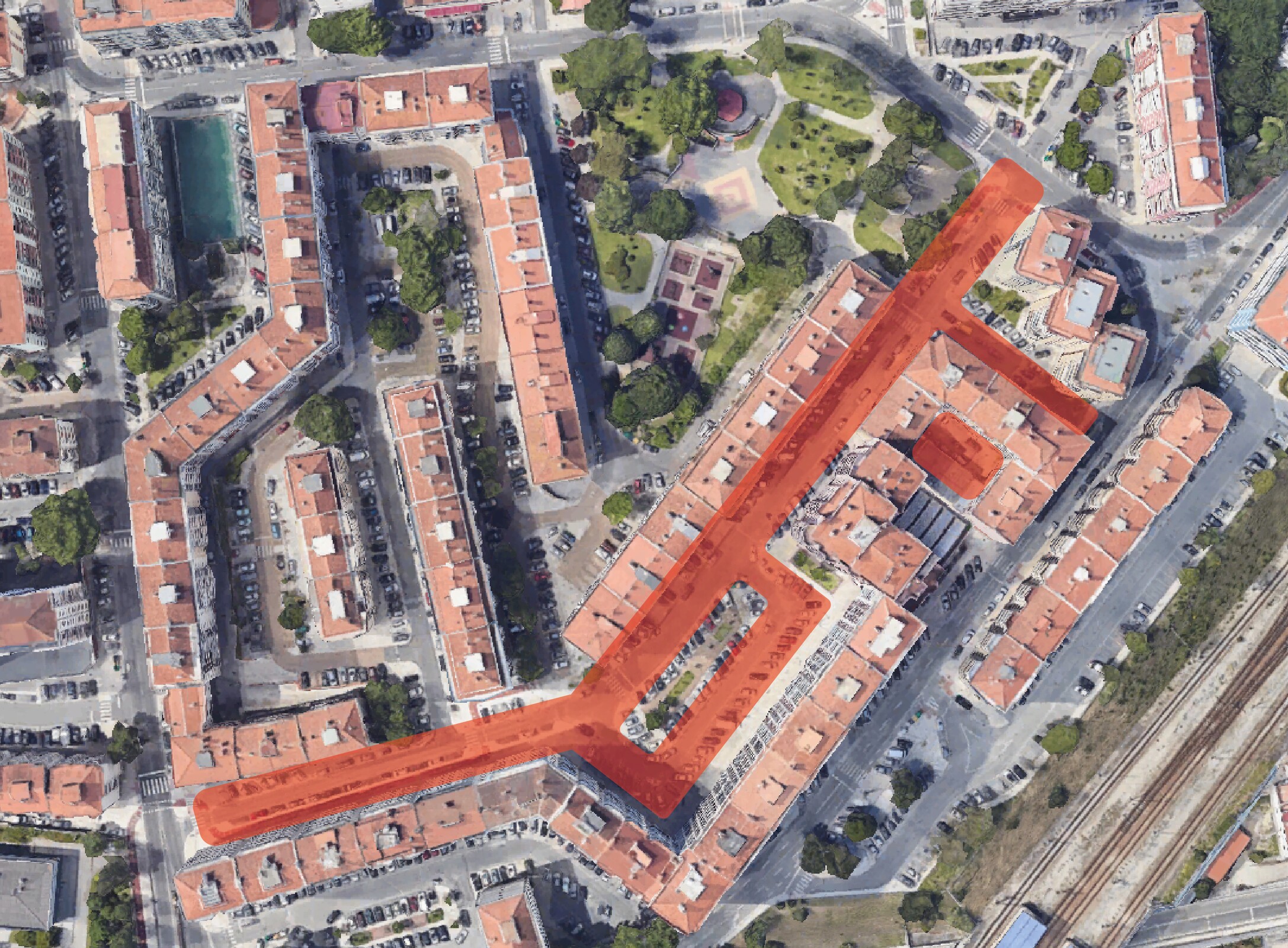 Intervenção Espaço Público na Rua Professor Dr. Virgílio Machado, Monte Abraão