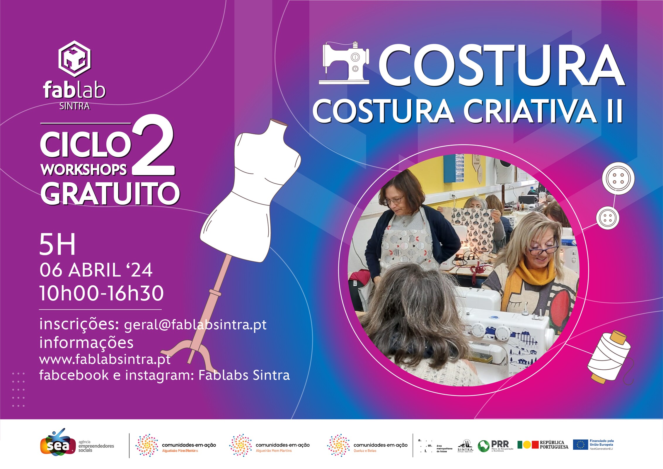 Ciclos de workshops gratuitos da FabLab – Sintra 