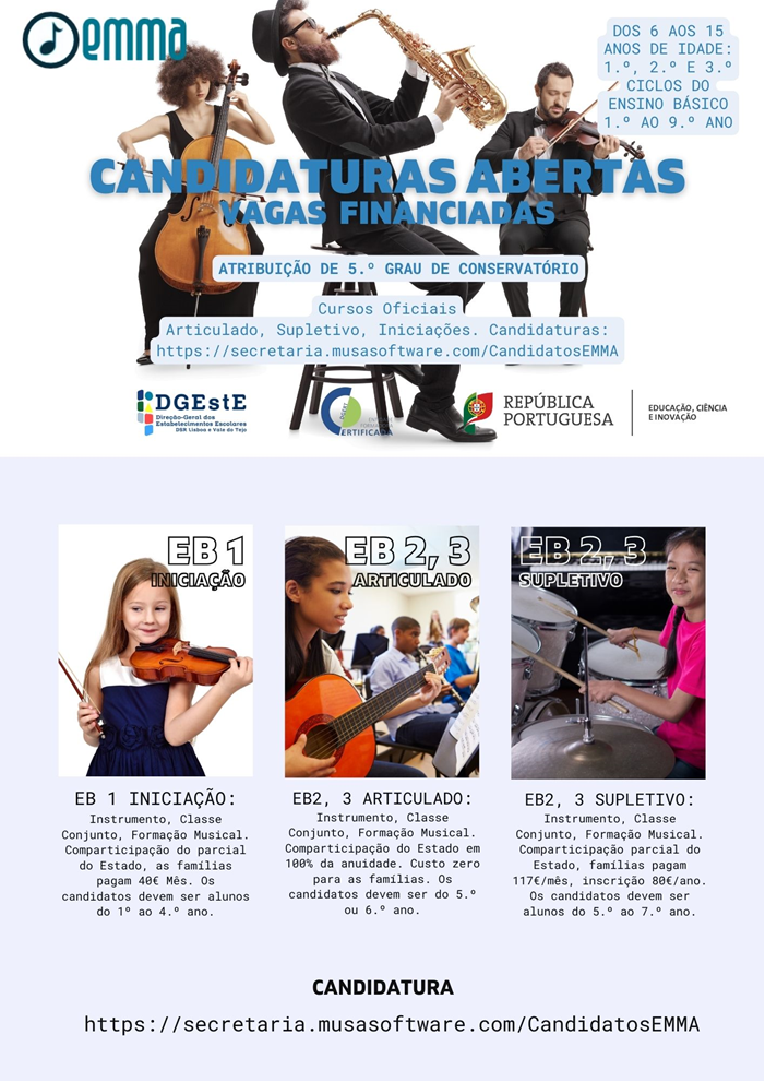 EMMA - Curso Básico de Música em regime articulado e supletivo