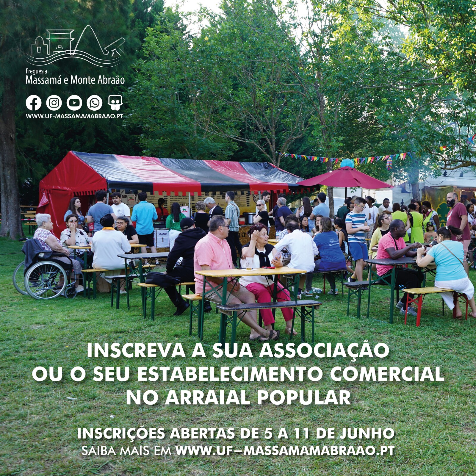 Inscrições abertas para as associações e o comércio local no Arraial Popular