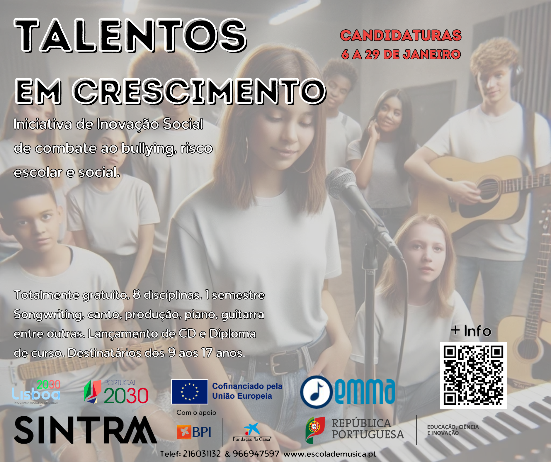 Candidaturas abertas para o programa "Talentos em Crescimento"