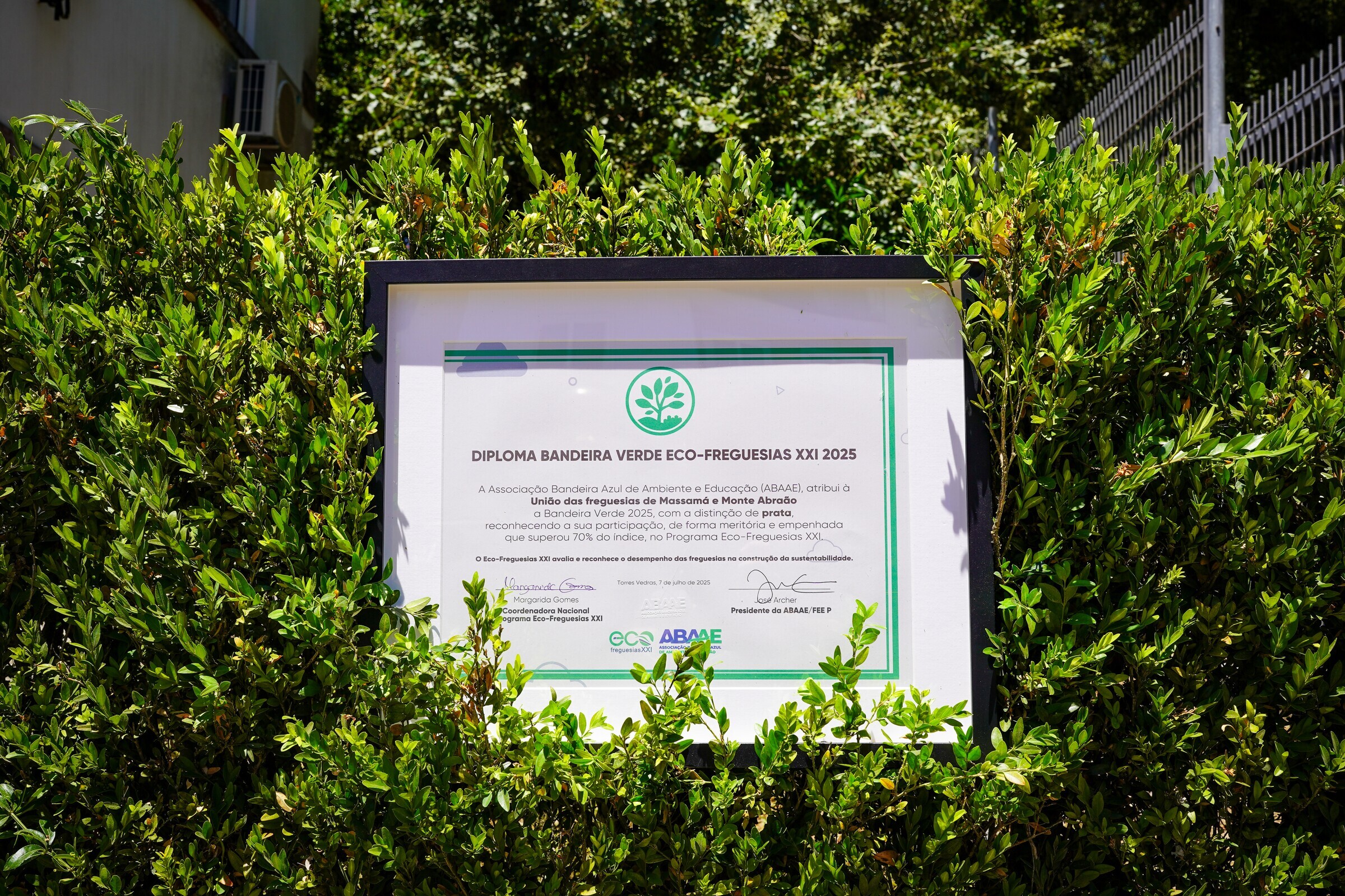 Medalha de Prata na XXI Edição da Bandeira Verde Eco-Freguesia 2025