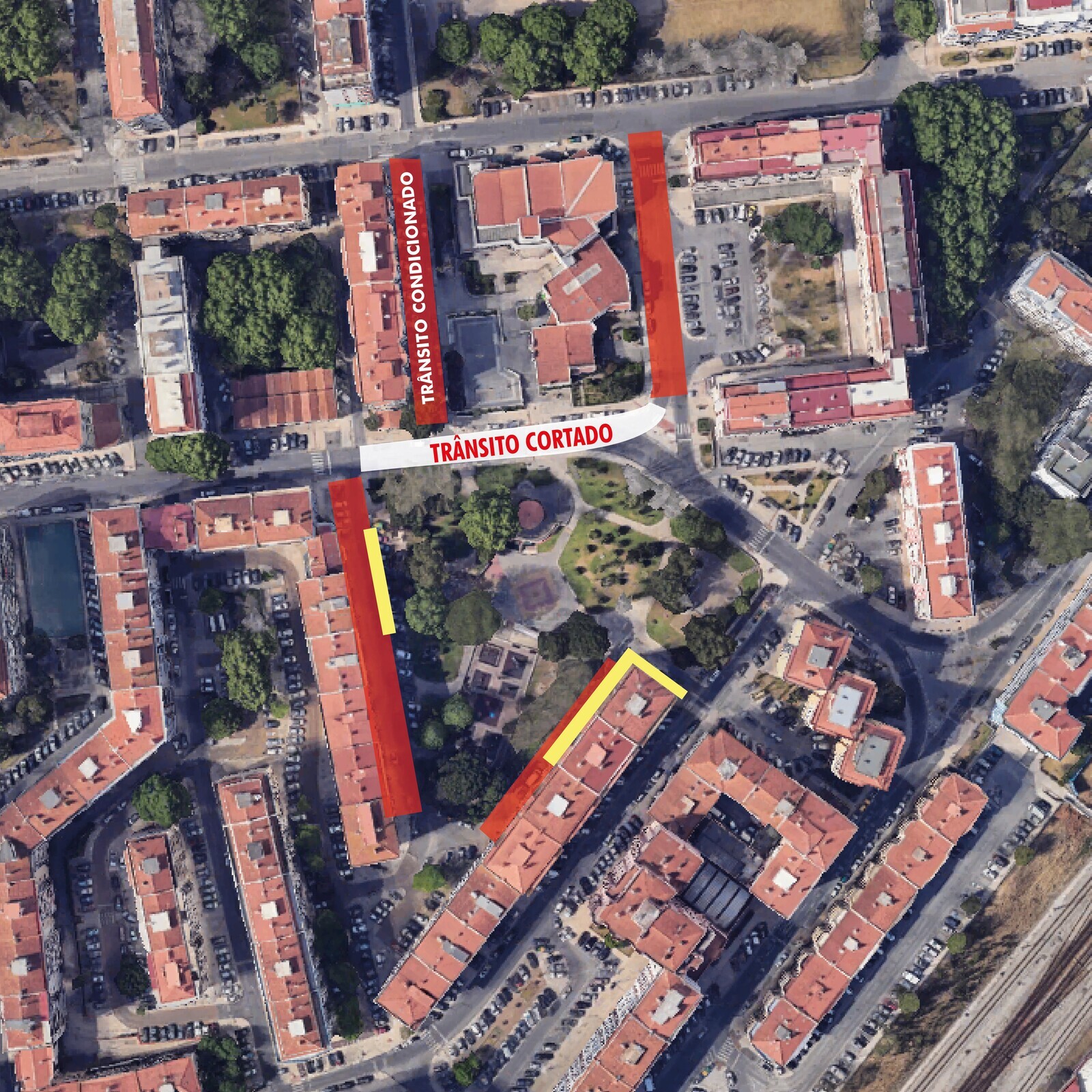 Corte de Trânsito na Av. Luís de Camões