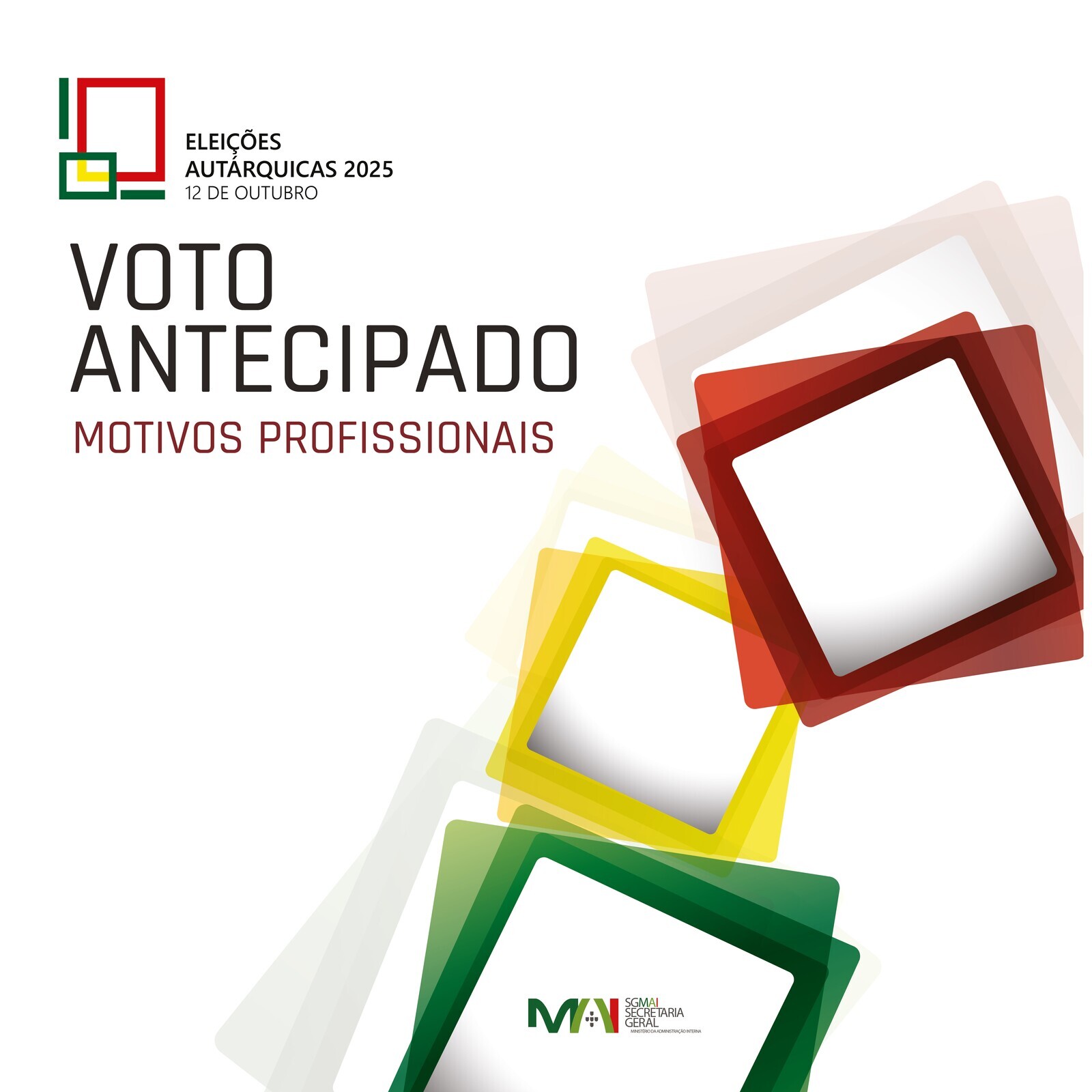 Voto antecipado por motivos profissionais