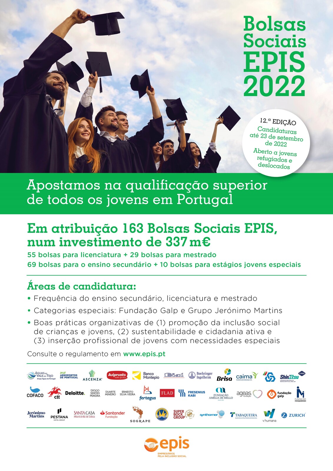 EPIS 2022 | Candidaturas às Bolsas Sociais