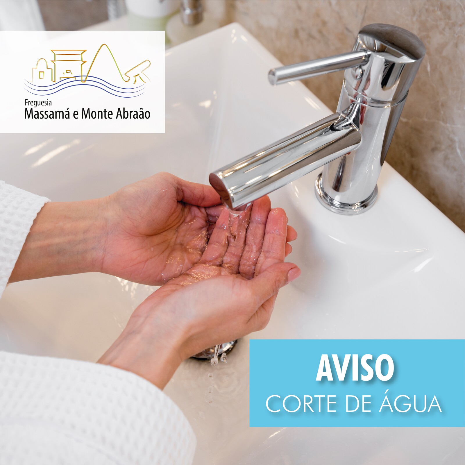 Aviso | Suspenso abastecimento de água, em Monte Abraão a 28 de fevereiro