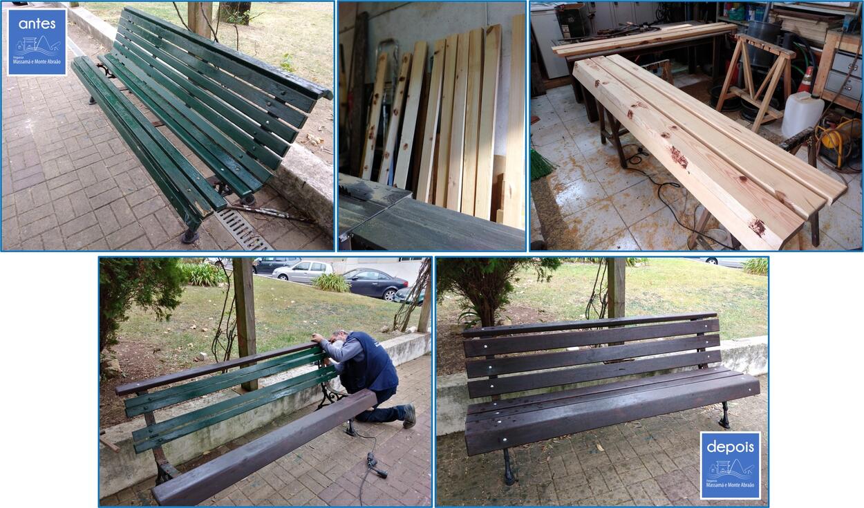 Praceta Francisco Metrass-banco Jardim prepara&ccedil;&atilde;o e repara&ccedil;&atilde;o